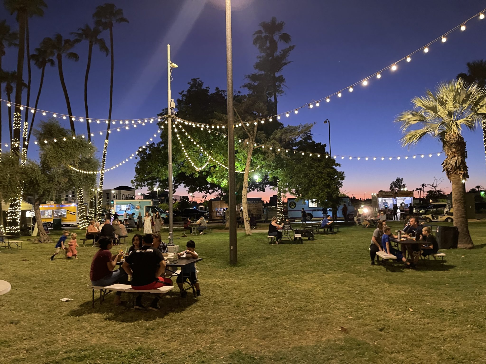 A glimpse of the Mesa Feastival, one of the key locations, bustling with visitors enjoying the culinary delights on offer.